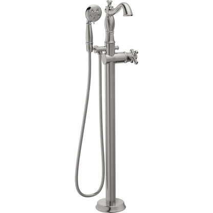 Delta T4797 Cassidy Floor Mount Tub Filler Trim with Hand Shower - Less Handle