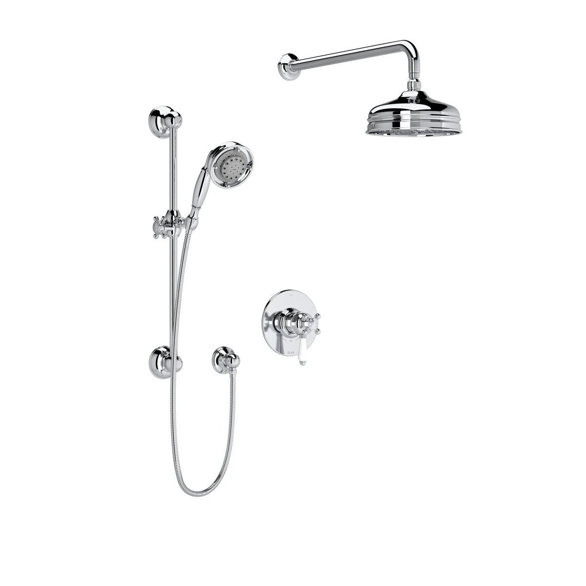Rohl Acqui Kit de douche 323 garniture seulement avec poignées à levier en porcelaine - TKIT323AQLP