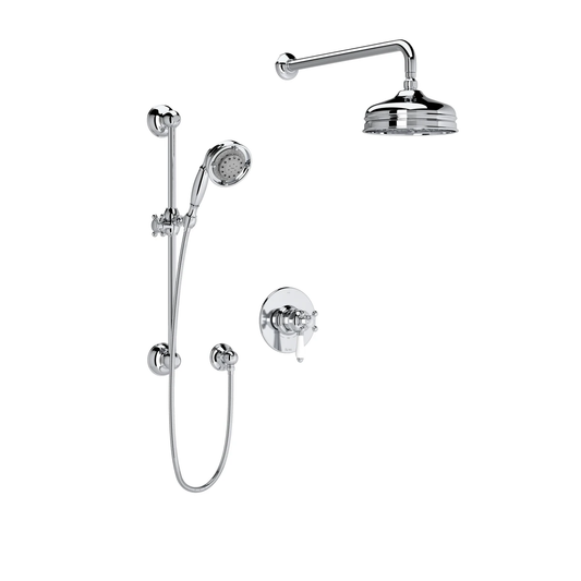 Rohl Acqui Shower Kit 323 Trim Only With Porcelain Lever Handles - TKIT323AQLP