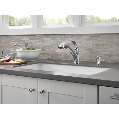 Delta Principals Single Handle Pull-Out Kitchen Faucet