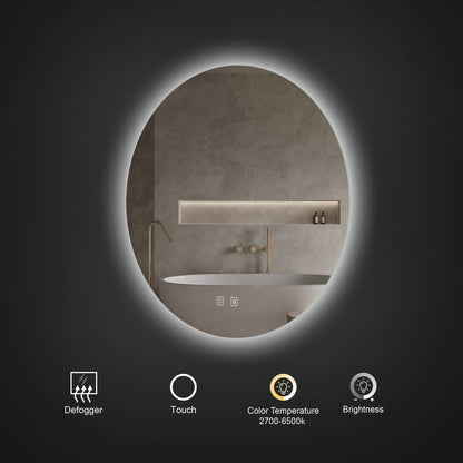 Ico Atlas Back-lit LED Mirror - IA1036, Size 36"