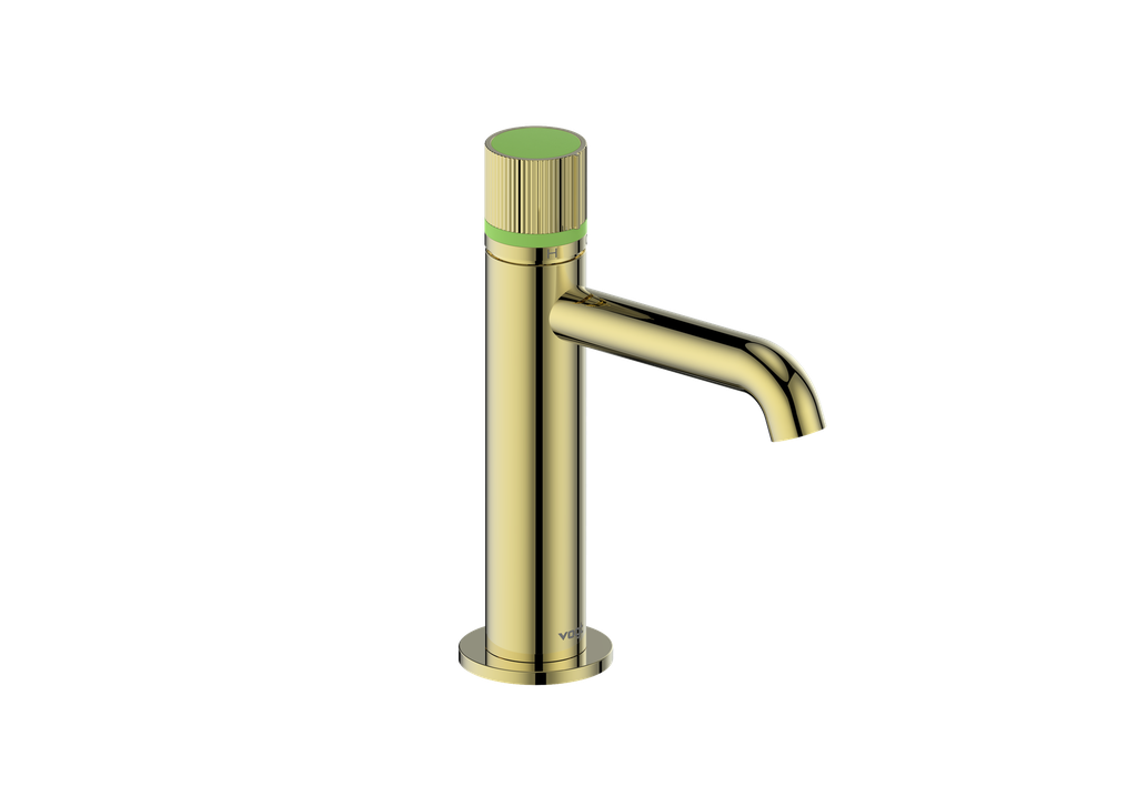 Vogt Mond Single Hole Lavatory Faucet with Pop-Up Drain - Brushed Gold