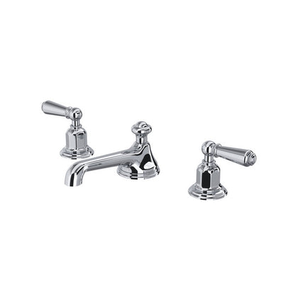 Perrin & Rowe Edwardian Widespread Lavatory Faucet With Low Spout, Lever Handle
