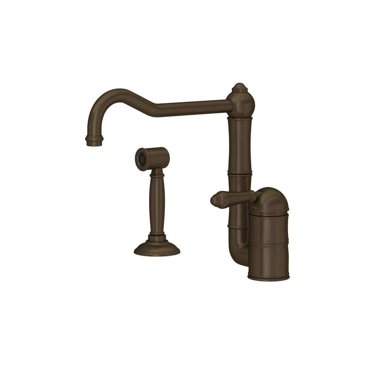Rohl Acqui Kitchen Faucet With Side Spray, Lever Handles - A3608LMWS-2