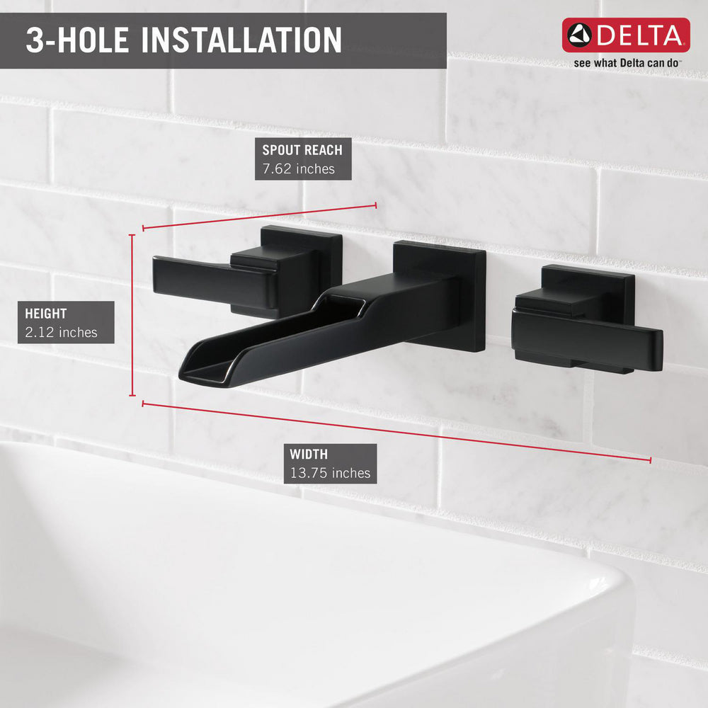 Delta T3568LF Ara Wall-Mount Bathroom Faucet Trim