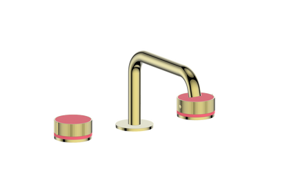 Vogt Mond 8" C.C. Lavatory Faucet With Pop-Up Drain Angular Spout in Gold