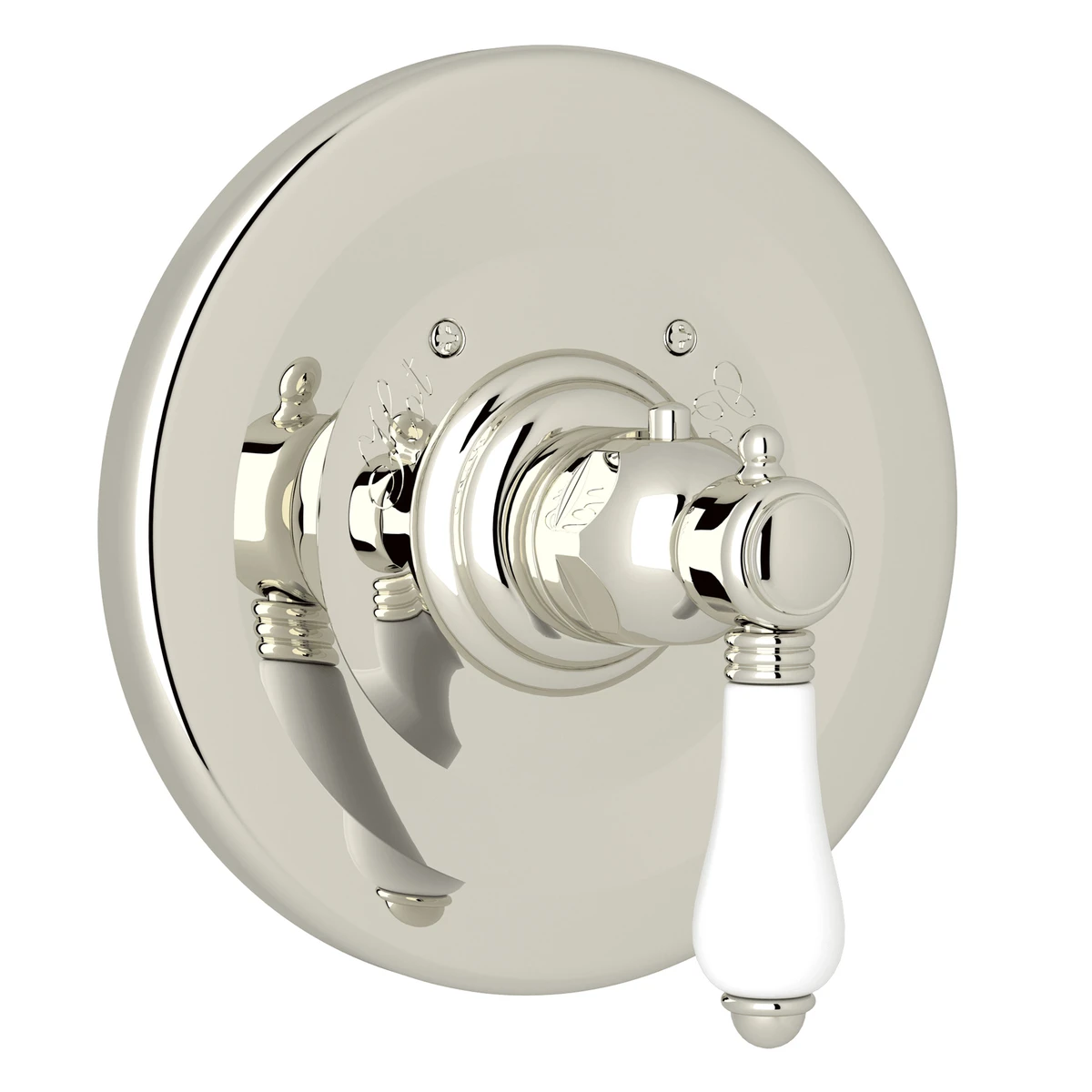 Rohl Acqui 3/4" Thermostatic Trim Without Volume Control, Porcelain Lever Handles - A4914LP