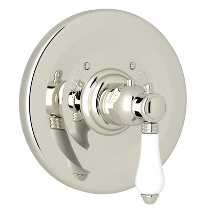 Rohl Acqui 3/4" Thermostatic Trim Without Volume Control, Porcelain Lever Handles - A4914LP