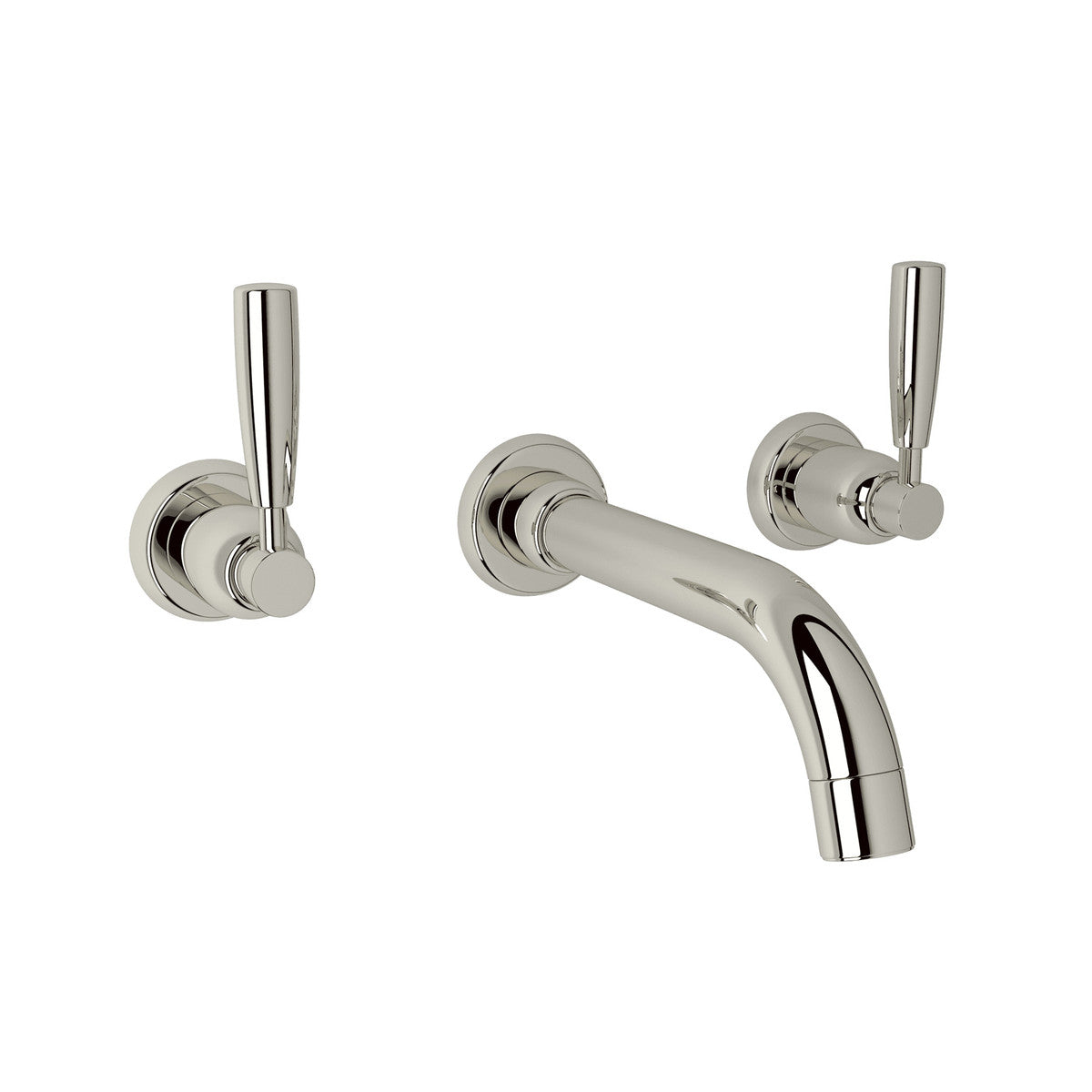 Perrin & Rowe Holborn Wall Mount Widespread Bathroom Faucet Lever Handle
