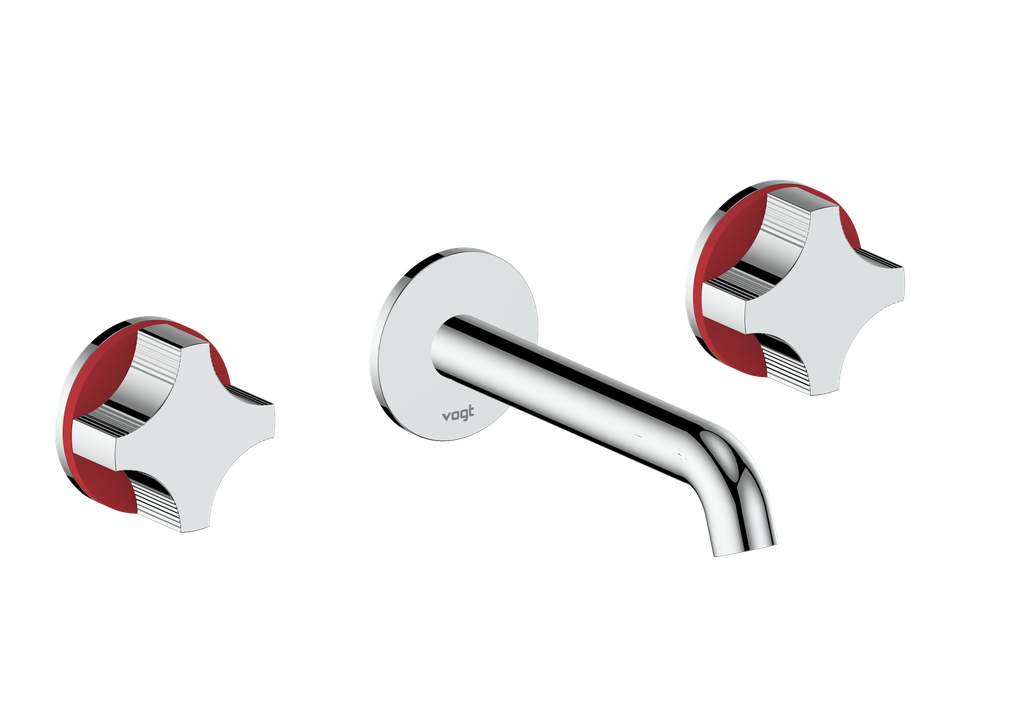 Vogt Mond 8" C.C. Wall-Mount Lavatory Faucet in Chrome, Trim Only