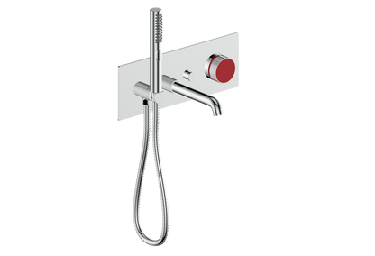 Vogt Mond Wall Mount Tub Filler Complete With Rough-In Valve In Polished Chrome