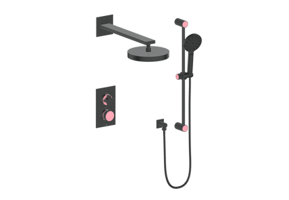 Vogt Mond 2-Way Thermostatic Shower System Trim Only, Matte Black