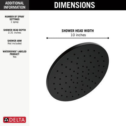 Delta 52162 Bonacci 10" Single-Function Raincan Shower Head - 1.75 GPM