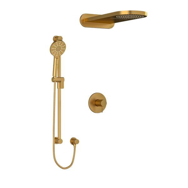 Riobel Riu Shower Kit 2745 With Rough-In Valve, Knurled Handles - KIT2745RUTMKN