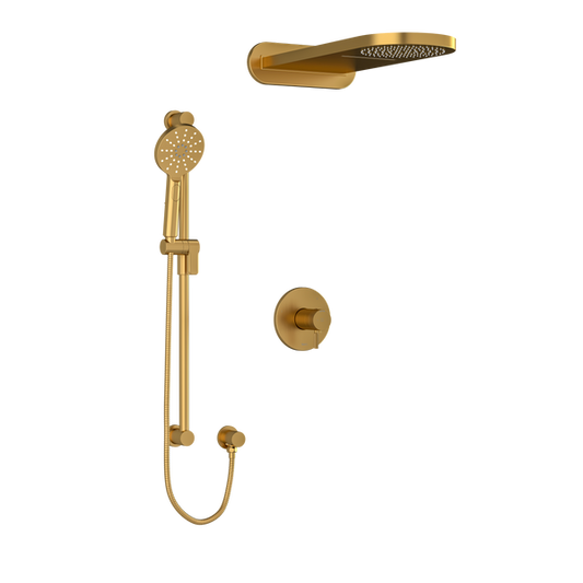 Riobel Riu Shower Kit 2745 With Rough-In Valve, Knurled Handles - KIT2745RUTMKN