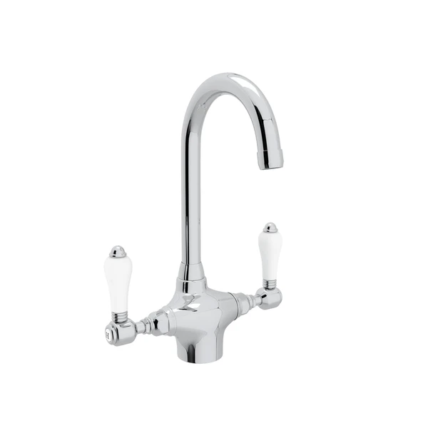 Rohl Acqui Two Handle Bar/Food Prep Kitchen Faucet With Porcelain Lever Handles - A1667LP-2