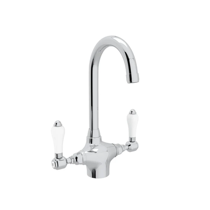 Rohl Acqui Two Handle Bar/Food Prep Kitchen Faucet With Porcelain Lever Handles - A1667LP-2