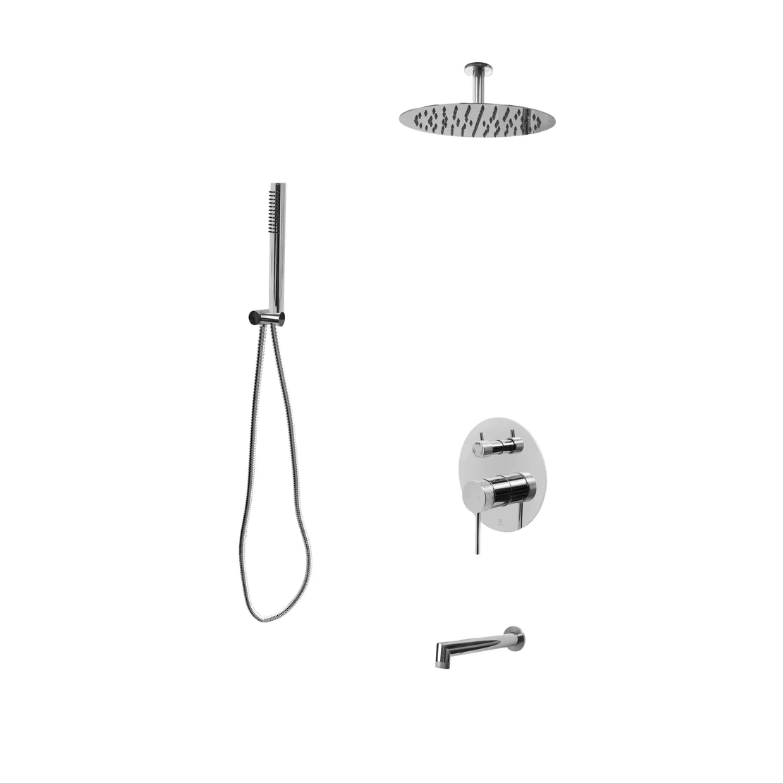 Kodaen Noho Three Way Pressure Balanced Shower System - Complete Kit With Rough-In