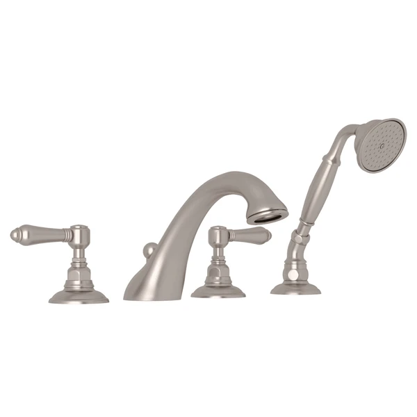 Rohl Acqui 4-Hole Deck Mount Tub Filler With Lever Handles - A1464LM