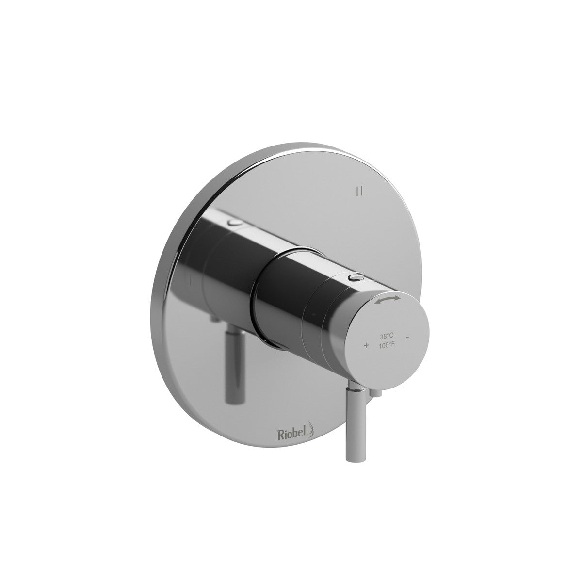 Riobel Riu 1/2" Thermostatic & Pressure Balance Trim With Up To 5 Functions, Plain Handles