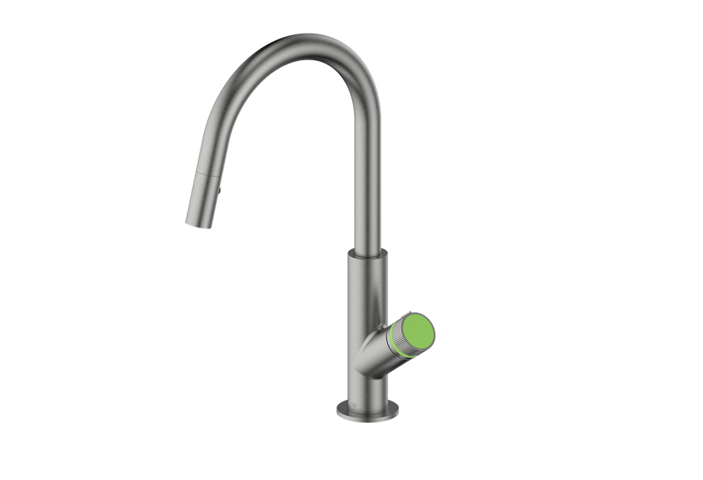 Vogt Mond 16" Kitchen Faucet in Gun Metal, KF.16M1.1504.GM