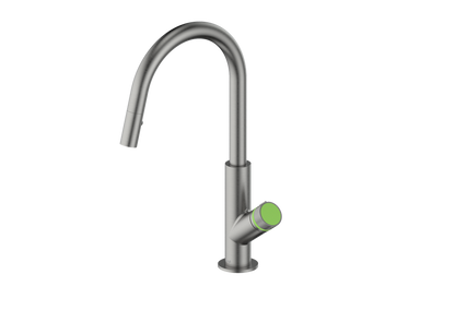 Vogt Mond 16" Kitchen Faucet in Gun Metal, KF.16M1.1504.GM