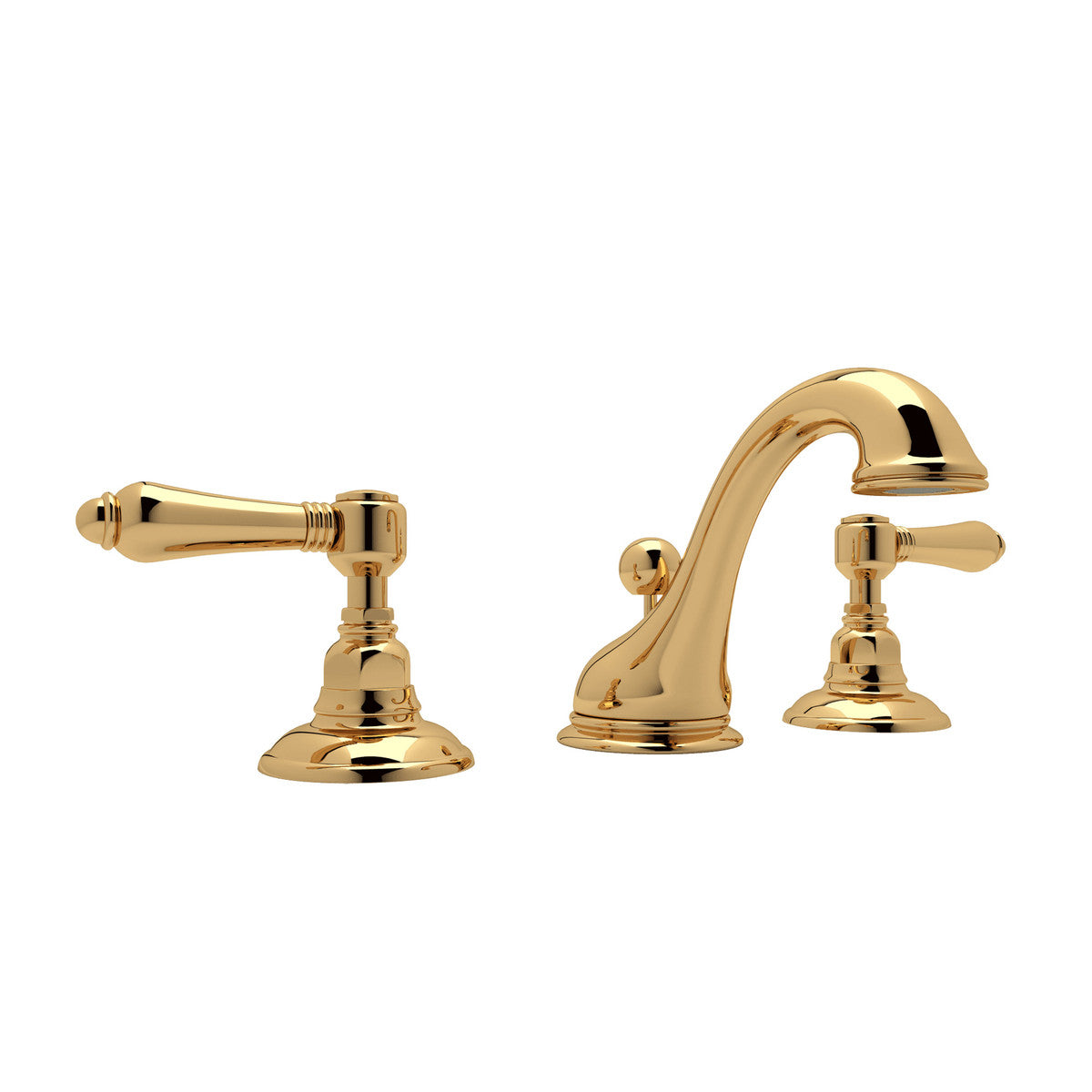 Rohl Acqui Widespread Lavatory Faucet With Low Spout Lever Handles - A1408LM-2