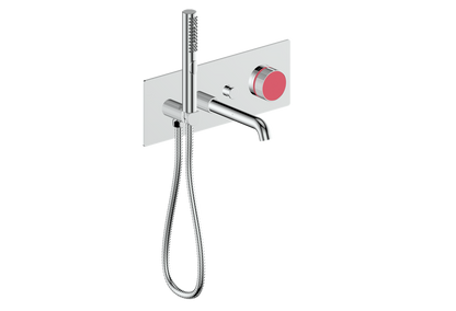 Vogt Mond Wall Mount Tub Filler Complete With Rough-In Valve In Polished Chrome