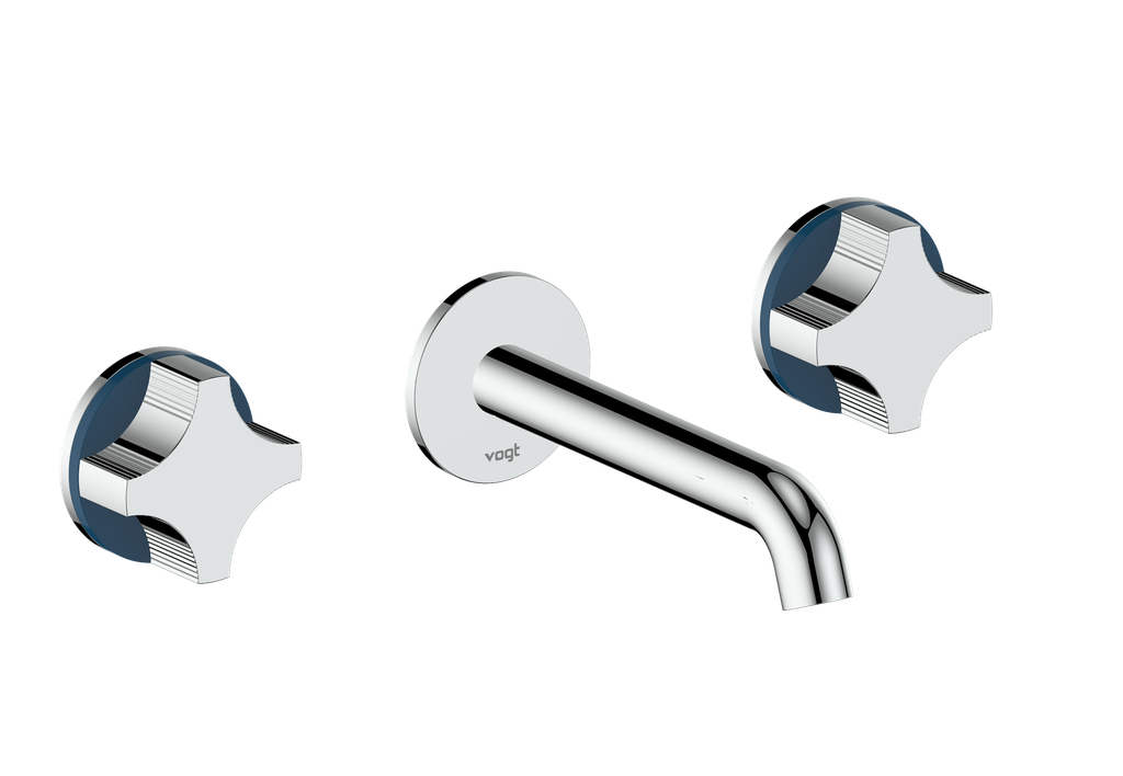 Vogt Mond 8" C.C. Wall-Mount Lavatory Faucet in Chrome, Trim Only