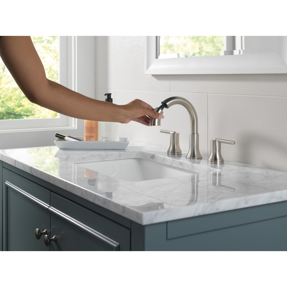 Delta Trinsic Two Handle Widespread Pull Down Bathroom Faucet - 3559-PD-DST