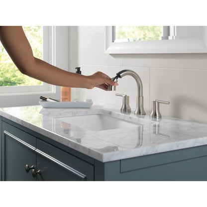 Delta Trinsic Two Handle Widespread Pull Down Bathroom Faucet - 3559-PD-DST