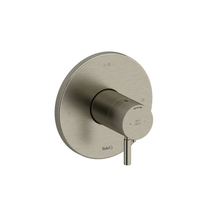 Riobel Riu 1/2" Thermostatic & Pressure Balance Trim With Up To 3 Functions, Plain Handles