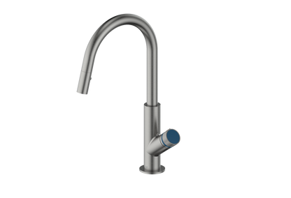 Vogt Mond 16" Kitchen Faucet in Gun Metal, KF.16M1.1504.GM
