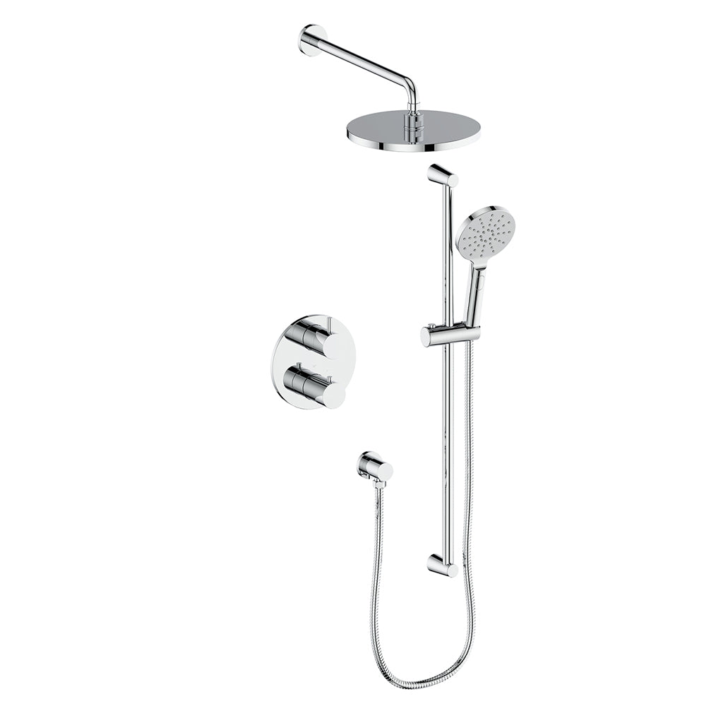 Vogt Wörgl 2-Way Thermostatic Shower System With Rough-In Valve - SET.OR.220.220