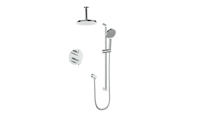 Vogt Wörgl 2-Way Thermostatic Shower System With Rough-In Valve - SET.OR.220.220