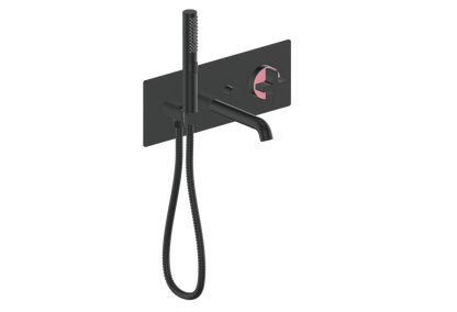 Vogt Mond Wall Mount Tub Filler Complete With Rough-In Valve In Matte Black