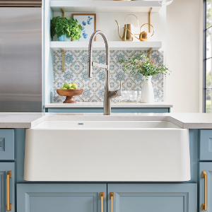 Blanco Ikon 33 Double Bowl Low Divide Undermount Apron Front Silgranit Kitchen Sink