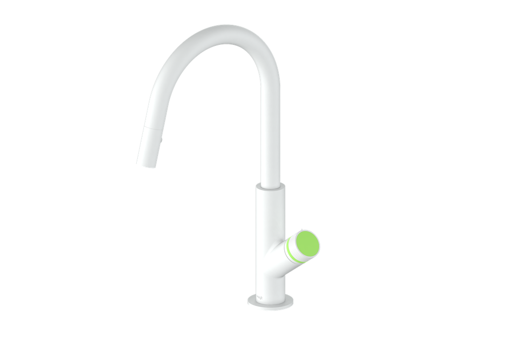 Vogt Mond 16" Kitchen Faucet in Matte White, KF.16M1.1504.MW
