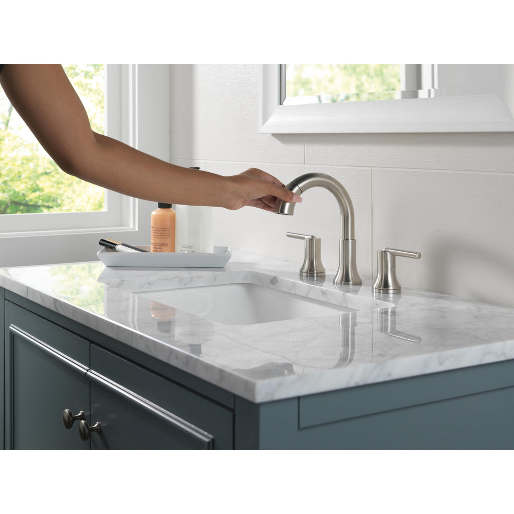 Delta Trinsic Two Handle Widespread Pull Down Bathroom Faucet - 3559-PD-DST