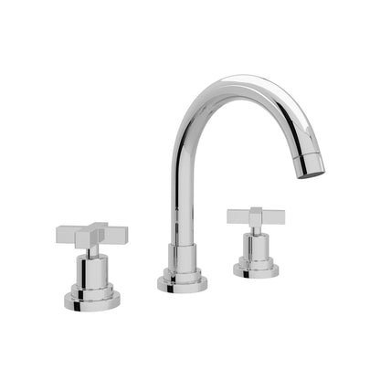 Rohl Lombardia Widespread Lavatory Faucet With C-Spout & Cross Handles - A2228XM-2