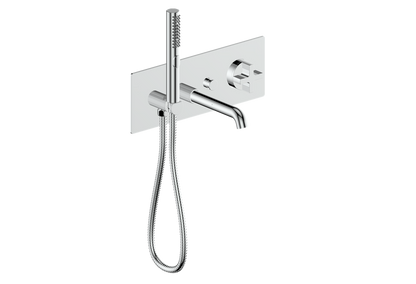 Vogt Mond Wall Mount Tub Filler Complete With Rough-In Valve In Polished Chrome