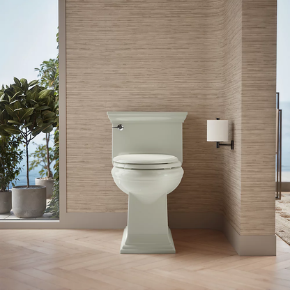 Kohler Memoirs Stately One-Piece Compact Elongated Toilet With Skirted Trapway, 1.28 GPF