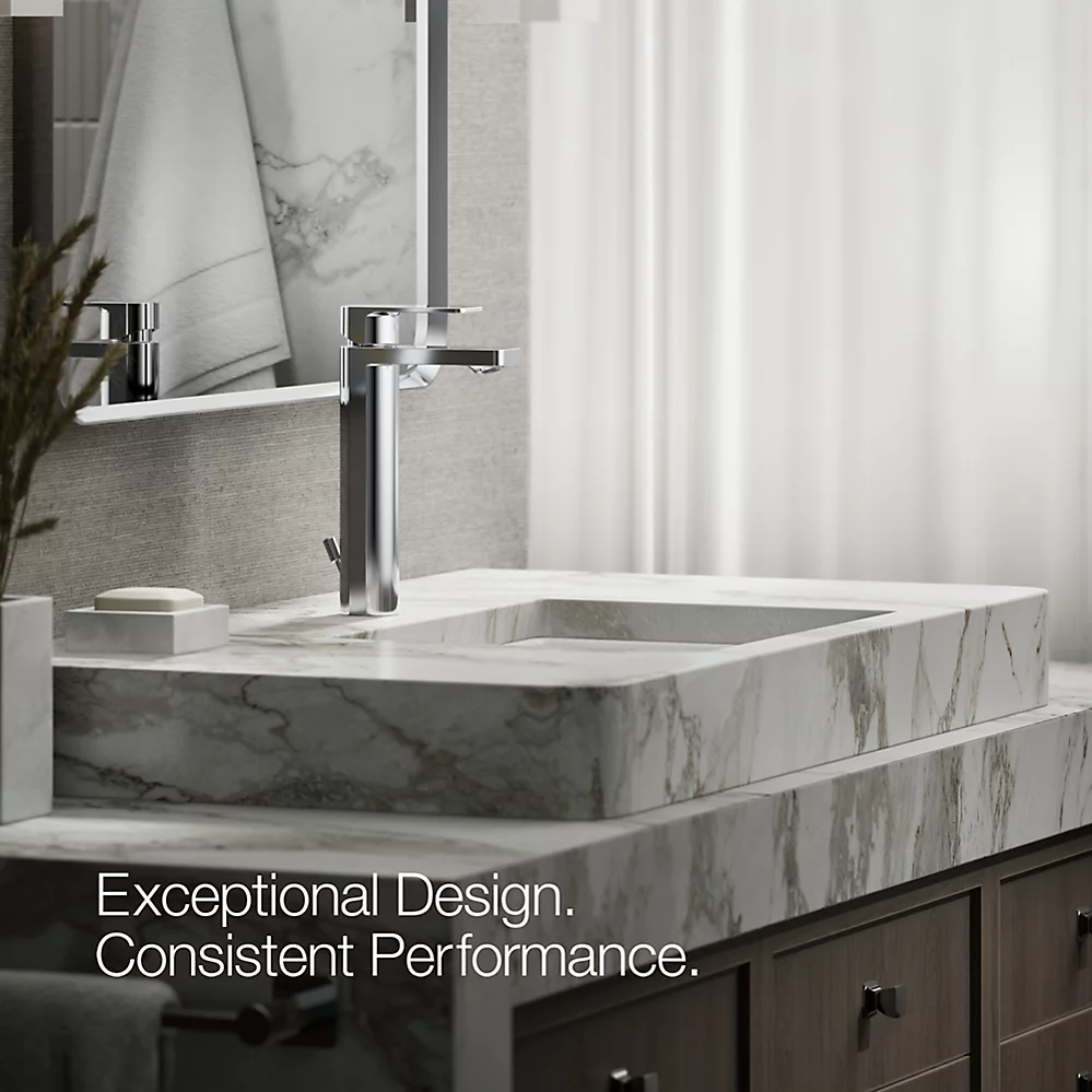 Kohler Parallel Tall Single-Handle Bathroom Sink Faucet, 1.2 GPM