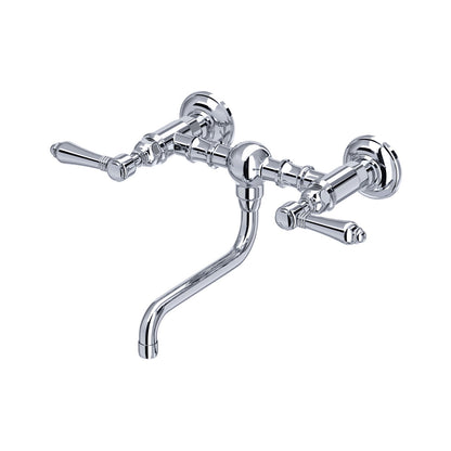 Rohl Acqui Wall Mount Bridge Lavatory Faucet Lever Handles - A1405/44LM-2