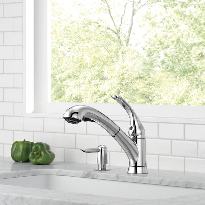 Delta Principals Single Handle Pull-Out Kitchen Faucet