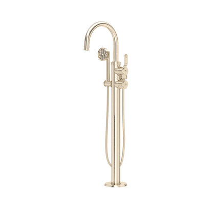 Perrin & Rowe Armstrong Single Hole Floor Mount Tub Filler Trim With C-Spout