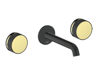 Vogt Mond 8" C.C. Wall-Mount Lavatory Faucet in Matte Black, Trim Only