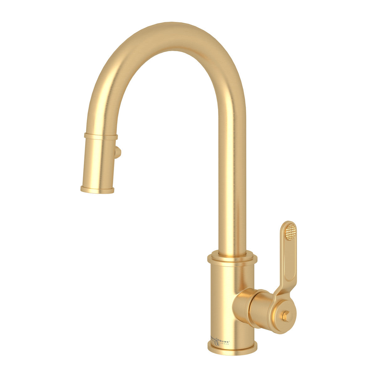Perrin & Rowe Armstrong Pulldown Bar And Food Prep Faucet With C-Spout Dual Spray 1.8 GPM