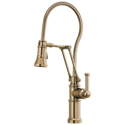 Brizo Artesso Single Handle Articulating Kitchen Faucet With Finished Hose