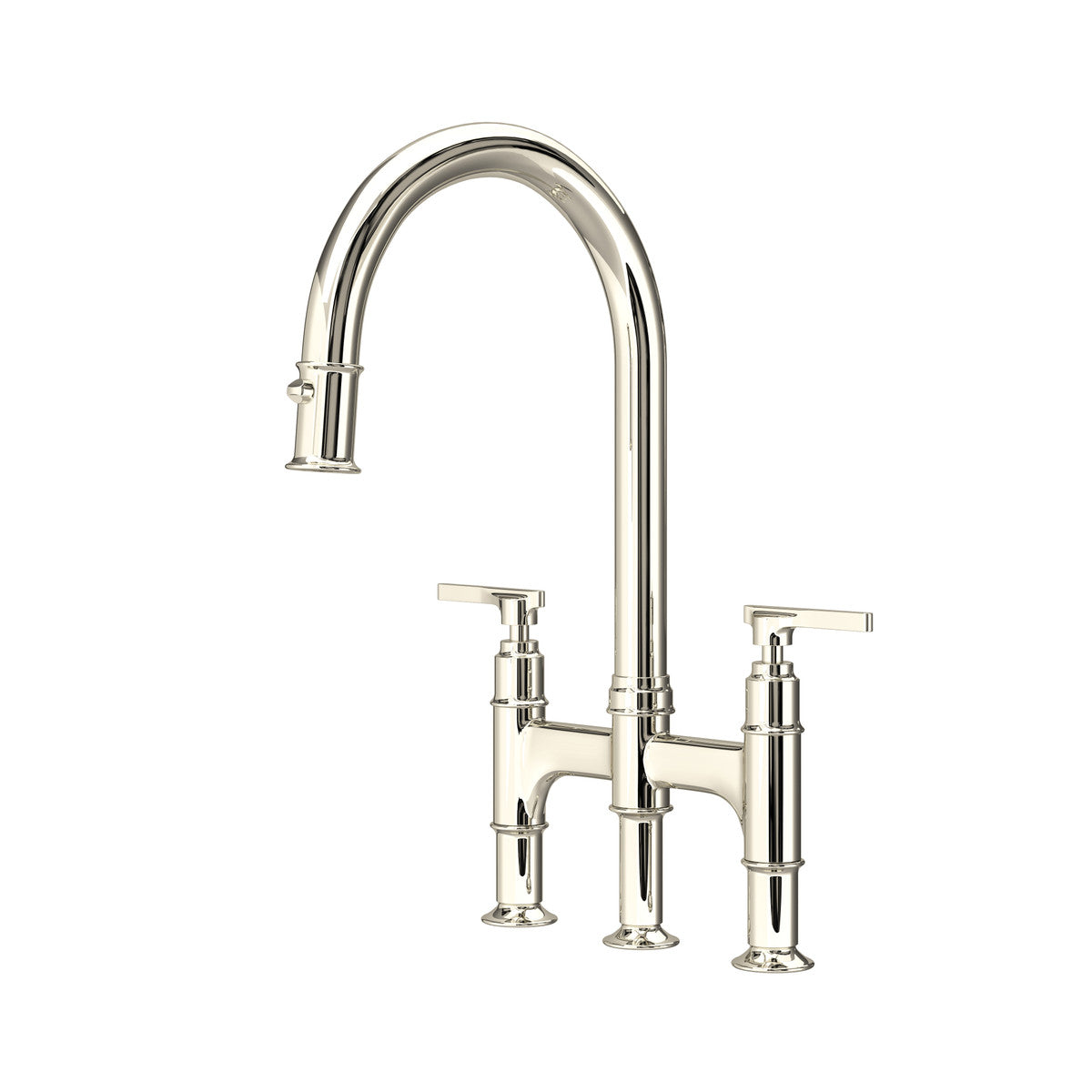 Perrin & Rowe Southbank Pull-Down Bridge Kitchen Faucet Dual Spray 1.8 GPM